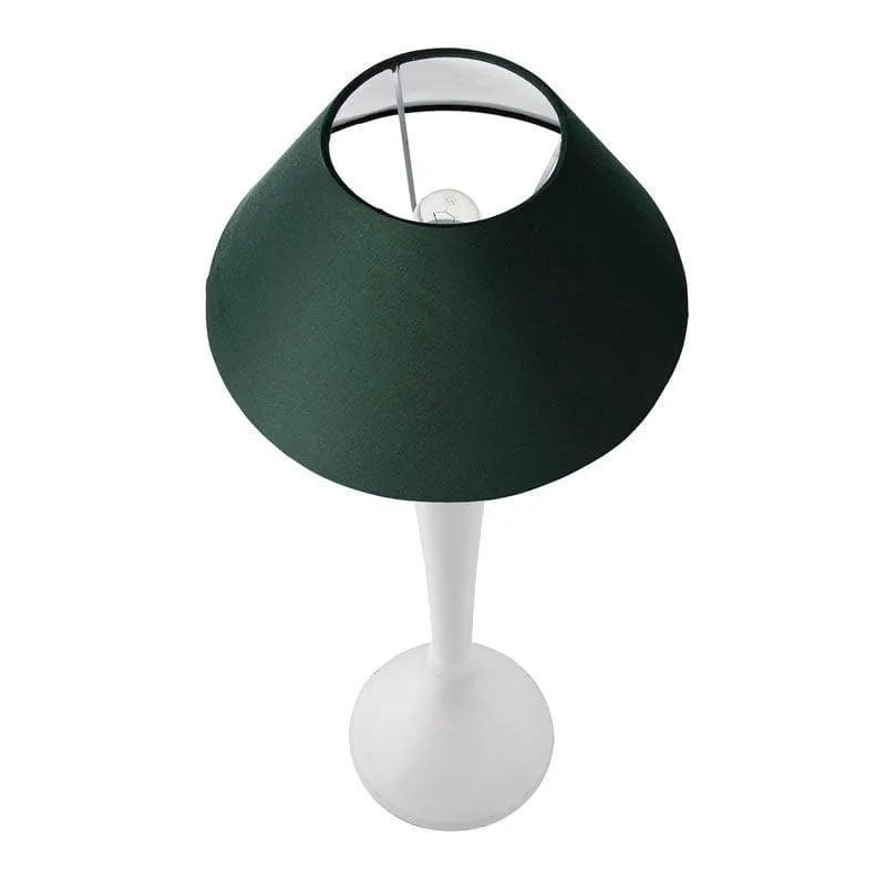 Royal Ovoid Fabric Table Lamp - White,Green media 3