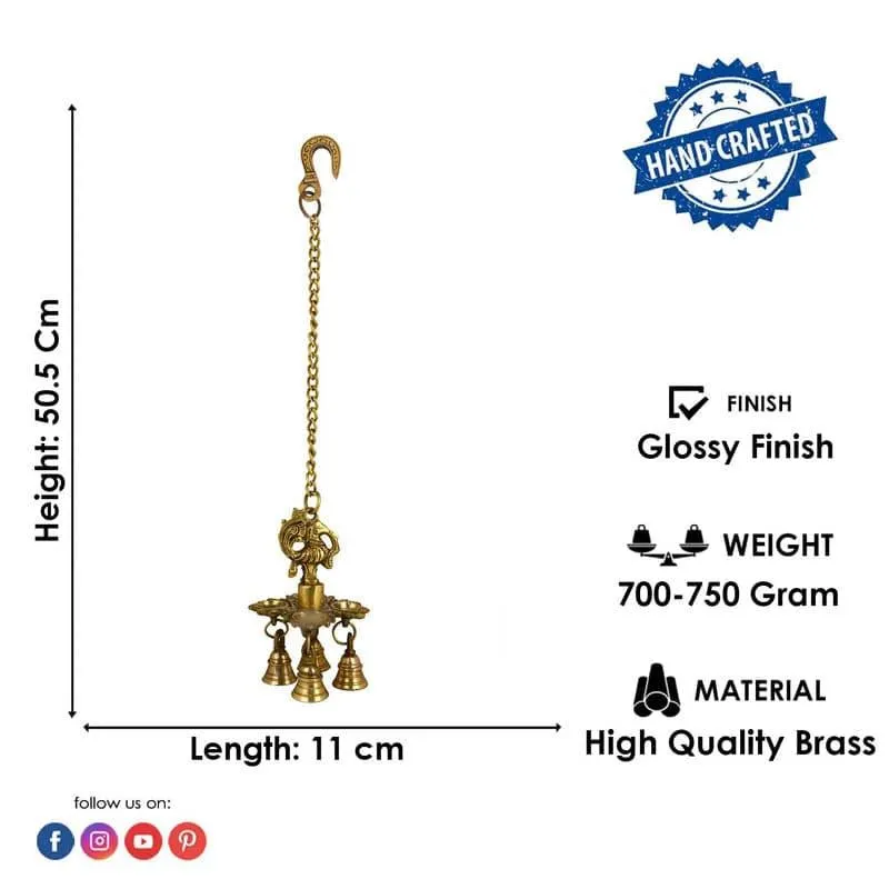 Peacock Hanging Brass Diya media 5