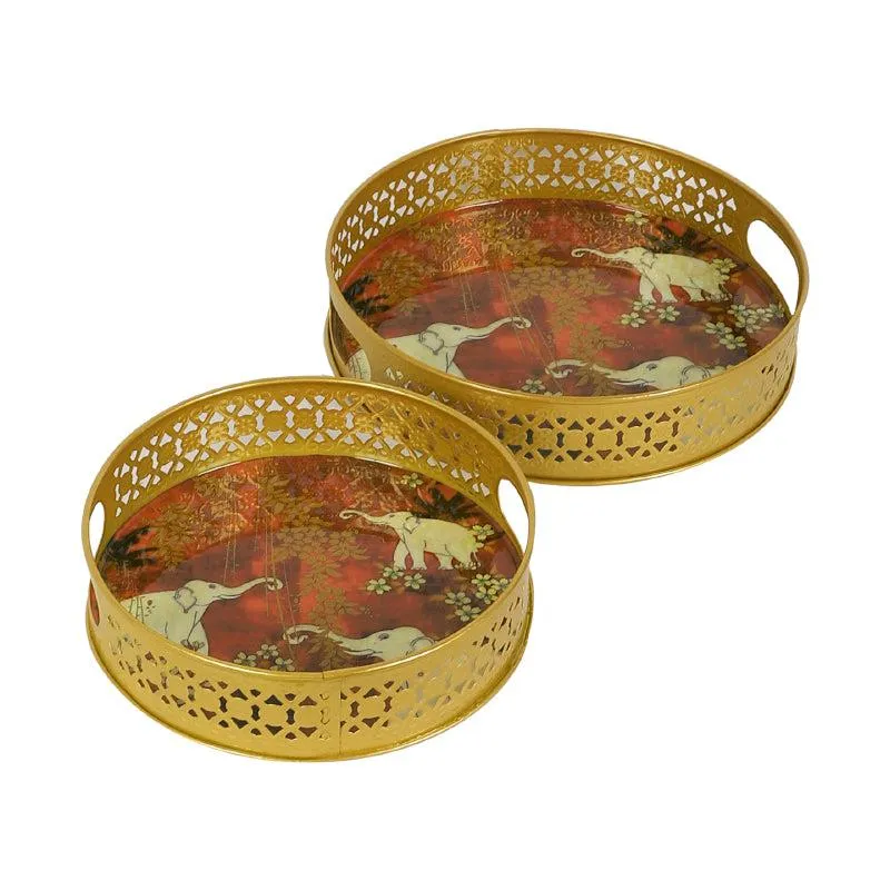 Red Jungle Serving Tray - Set Of Two media 4
