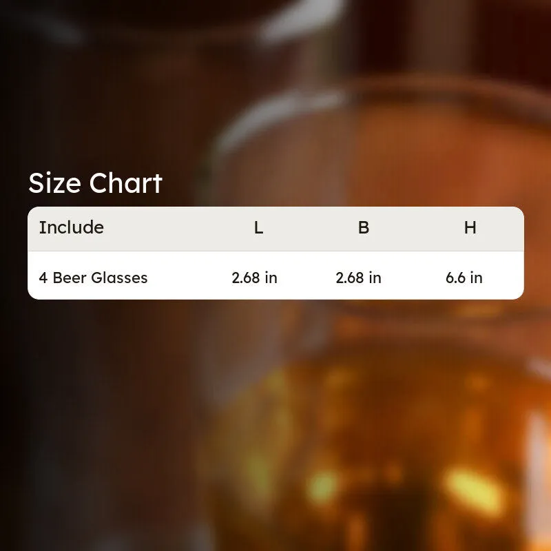 Draxen Beer Glass(360 mL) - Set Of Four media 6