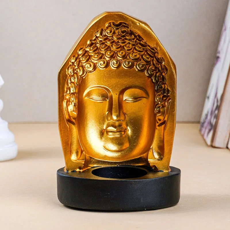 Aura of Calm Buddha Showpiece - Gold media 6