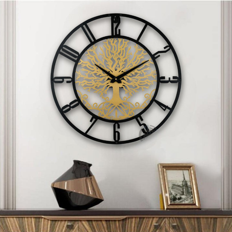 Winder Silent Wall Clock - Gold