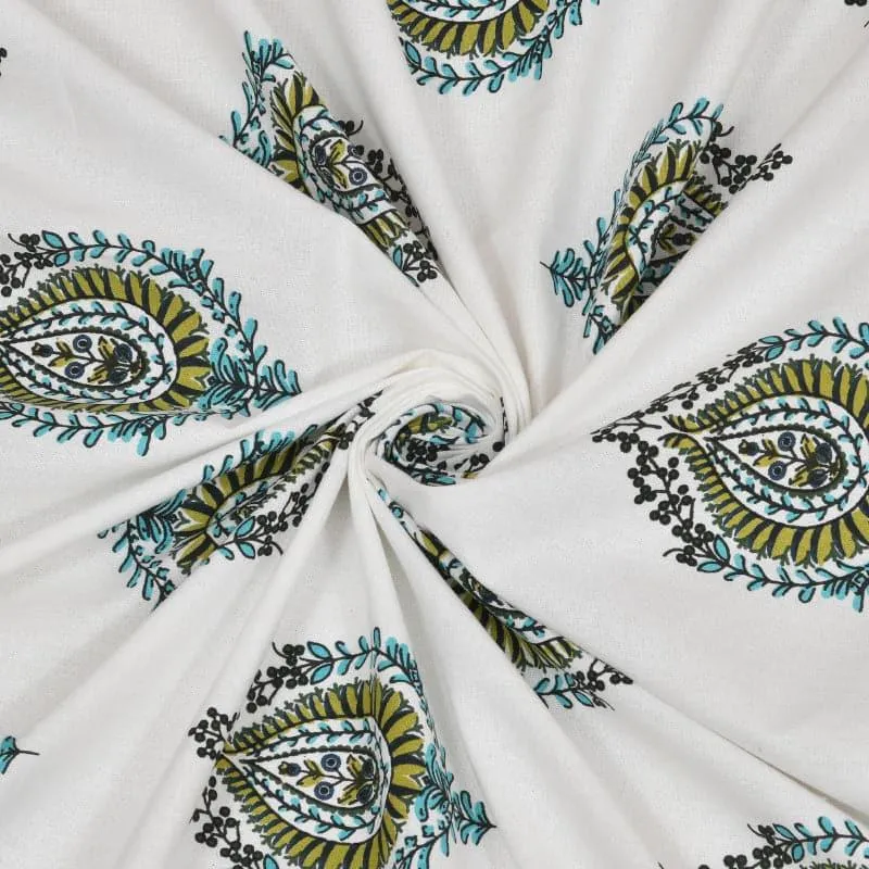 Deekshika Printed Cotton Bedsheet (Blue) - 150 TC media 5