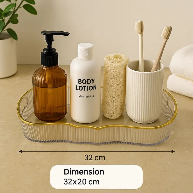 Crystal Clear Acrylic Curved-Edge Serving Tray media 6
