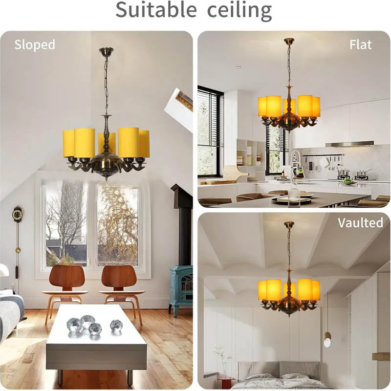 Bielo Cylindrical Golden Antique Ceiling Lamp media 5