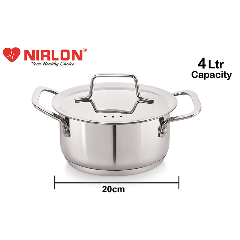 Nirlon Cooking Pot With Lid - 4000 ML/8 Inches media 8