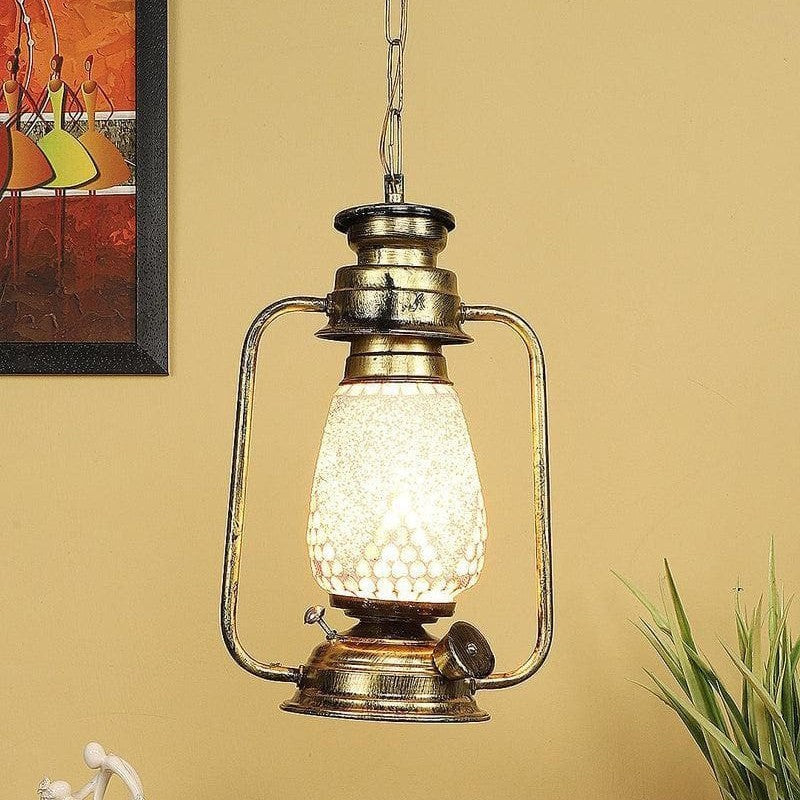 Haveli Style Glass Ceiling Lamp media 3