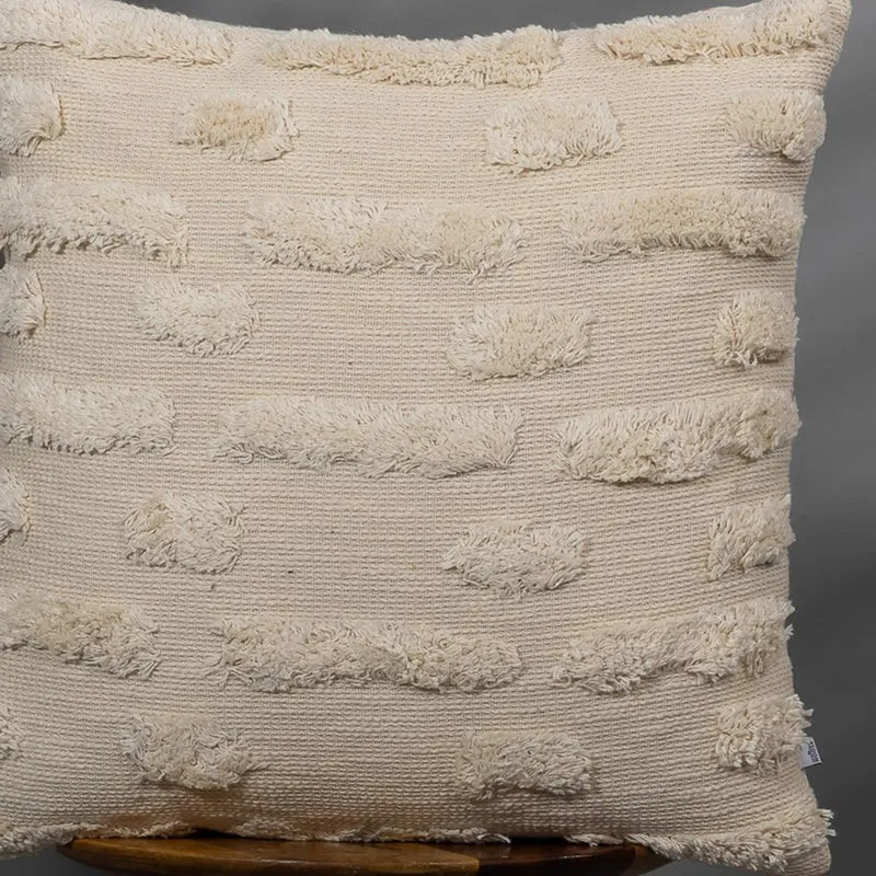 Dot n Dash Tufted Cushion Cover - Beige media 3
