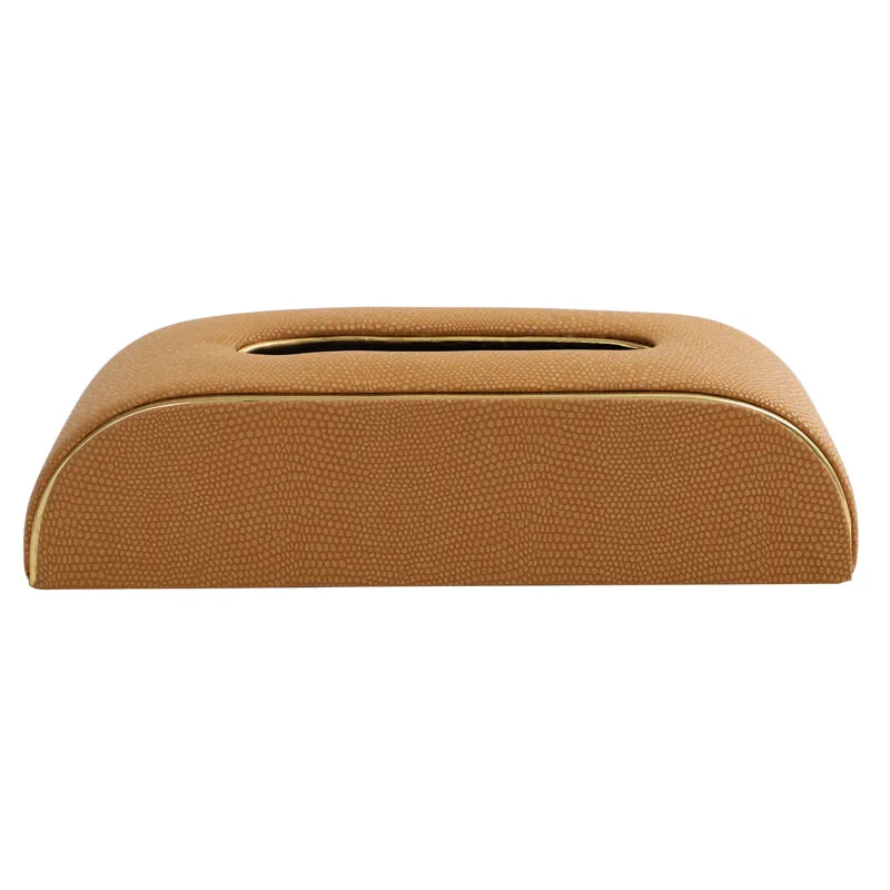 Relca Leather Tissue Box - Beige media 4