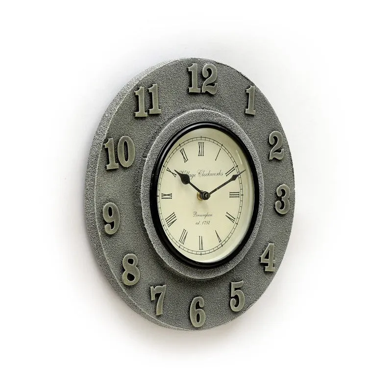 Carved Circular Pattern Wood Wall Clock media 3