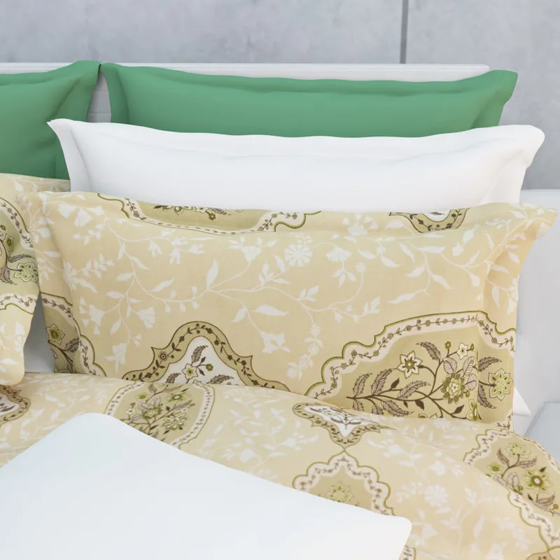 Serene Sleep Cotton Bedsheet (Beige) - 144 TC media 7