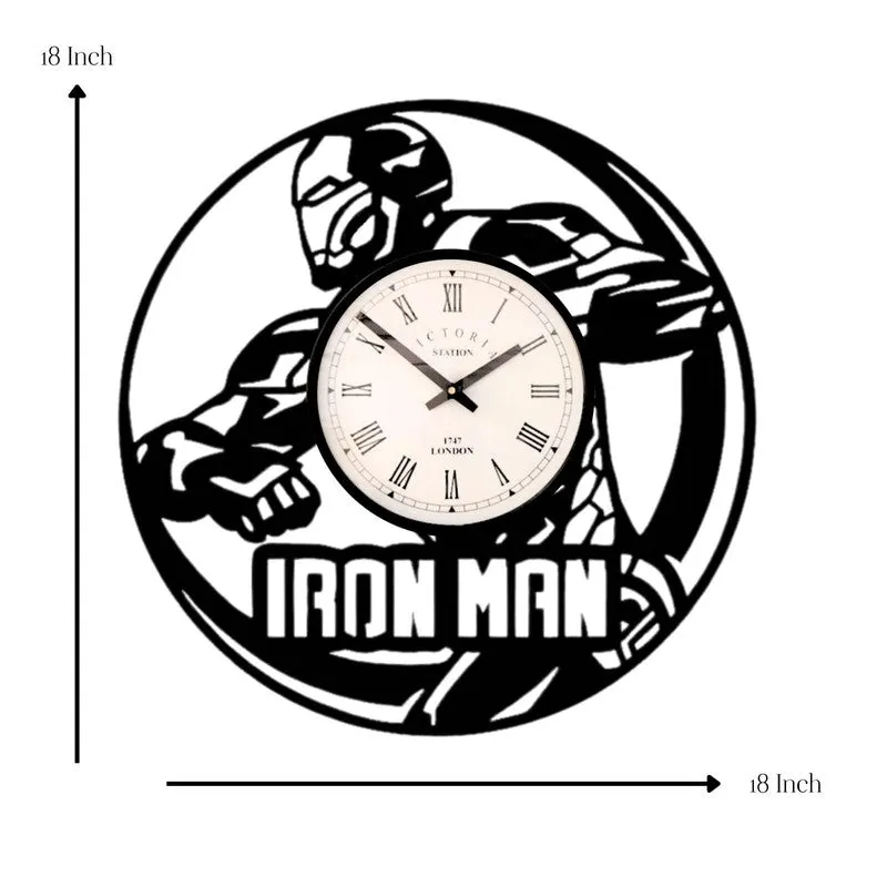 Iron Man Steel Analog Wall Clock media 7