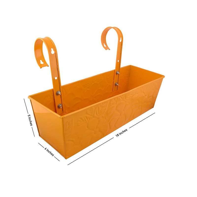 Embossed Rectangle Planter- Yellow media 4