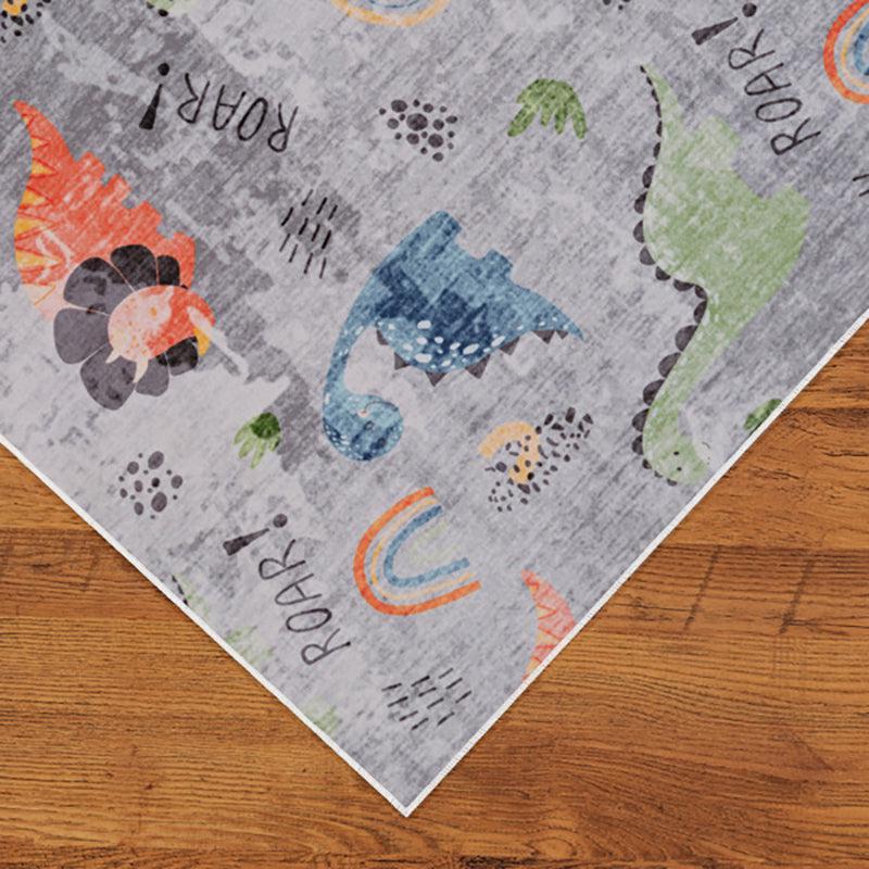 Twinkle Tumble Kids Polyester Anti-Skid Carpet - Grey & Blue media 4