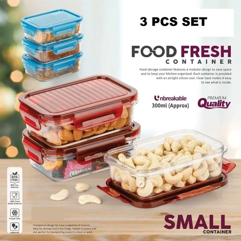 UrbanKitchen Red Plastic Container (300 mL Each) - Set Of Three media 5