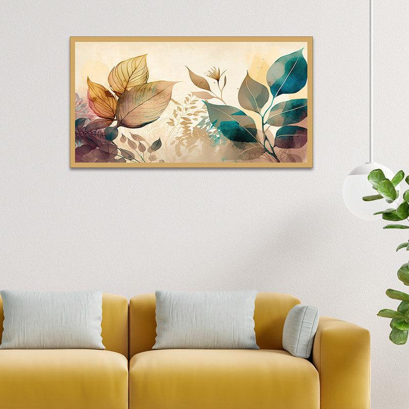 Midria Leaf Wall Painting With Frame