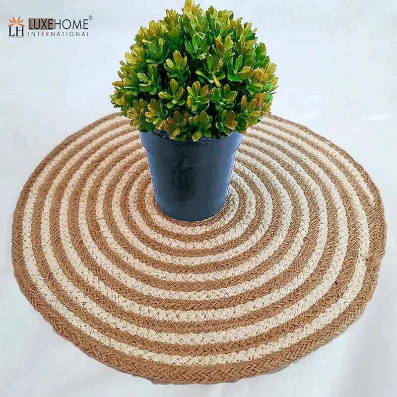 Terra Thread Jute Table Mat - Set Of Six media 4
