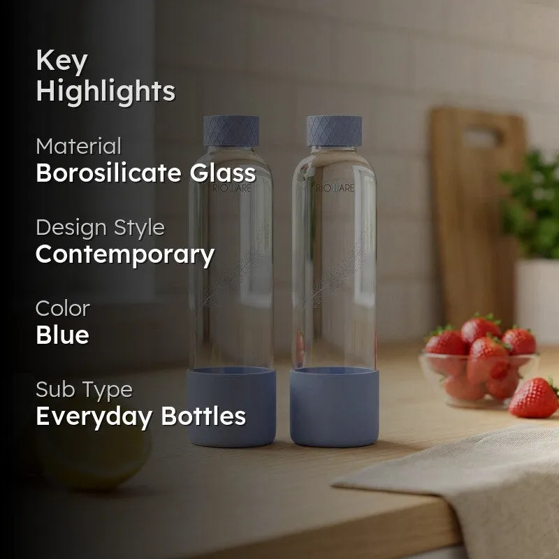 Rioware ClearHydra Reusable Bottle (Blue, 750 mL Each) - Set Of Two media 2
