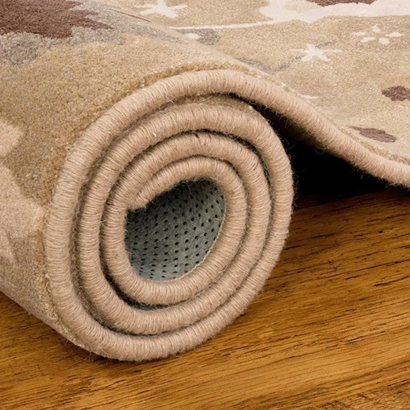 Haradrim Hand Tufted Floral Wool & Nylon Carpet - Brown media 3
