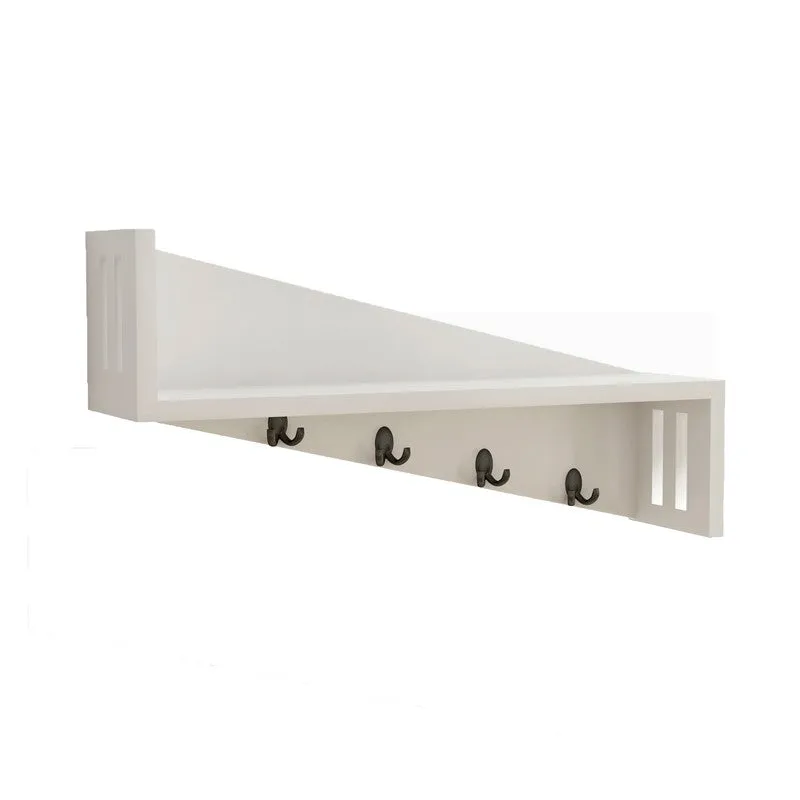 Minimalist Wooden Wall Key Holder - White media 3