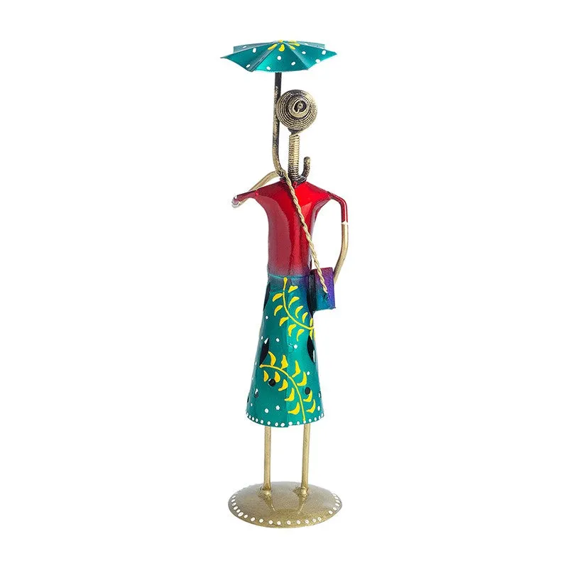 Elegant Lady Iron Showpiece - Red,Green media 6