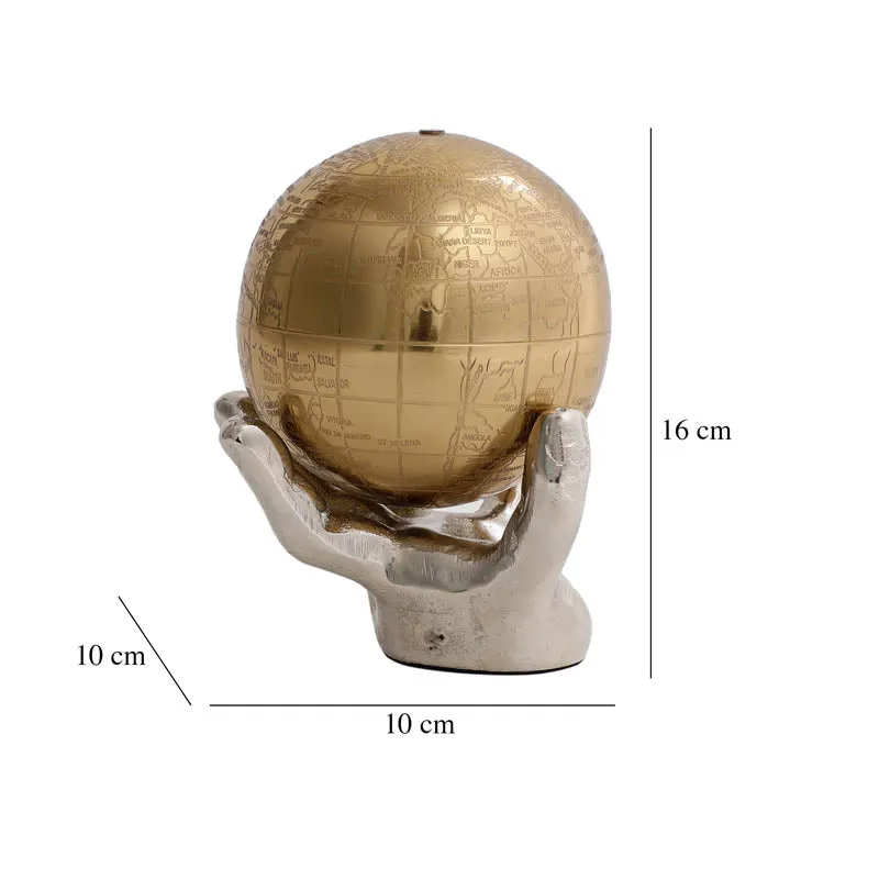 Angelic Grip Globe Aluminum Showpiece media 5