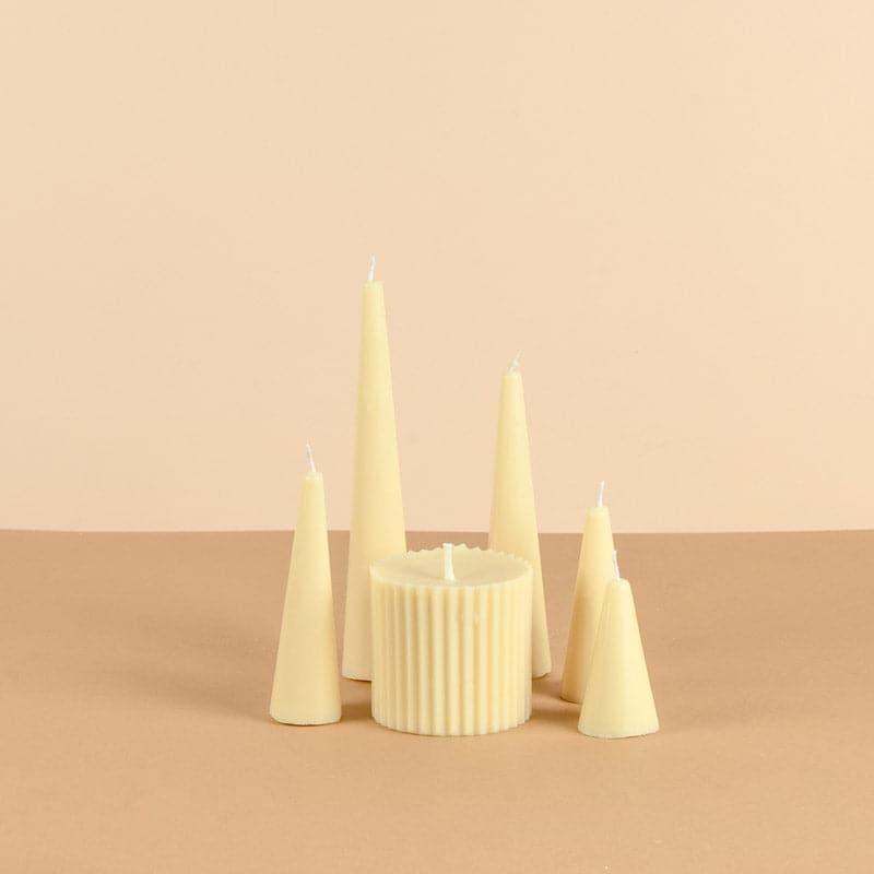 Infinity Set of 6 Ivory Candles - Vanilla Cinnamon Scented media 4