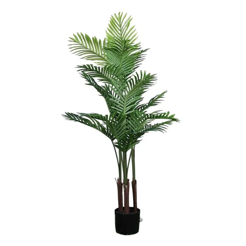 Artificial Arica Palm Plant With Black Fiber Pot - 3.9 Feet media 6