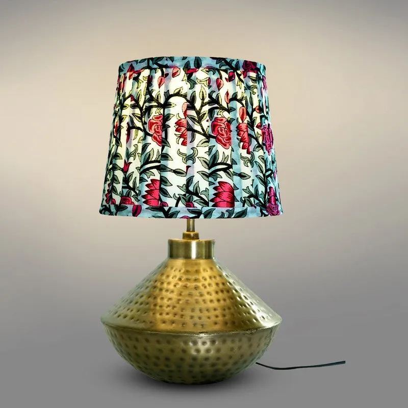 Garden Bloom Metal Base Cotton Table Lamp - Multicolor media 4