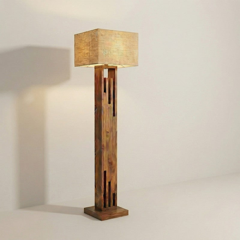 Kyrra Wooden and Jute Floor Lamp media 8