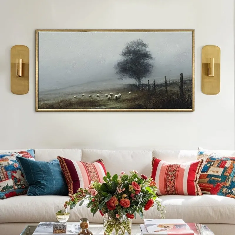 Vintage Foggy Countryside Wall Art media 1