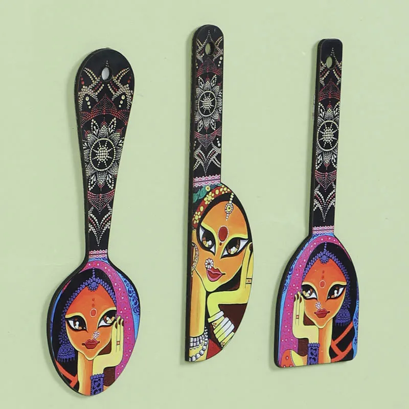 Folk Beauty MDF Wall Accent - Set Of Three - 5