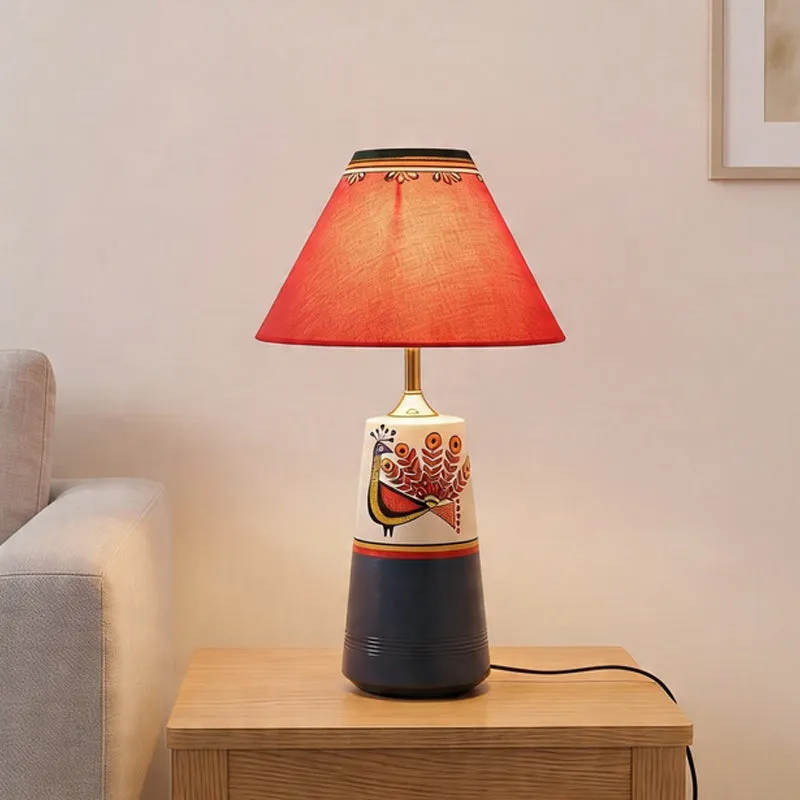 Indradatta Terracotta Table Lamp - Multicolor media 9