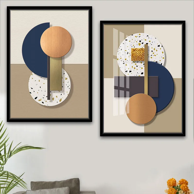Clover Abstract Wall Art - Set Of Two media 1