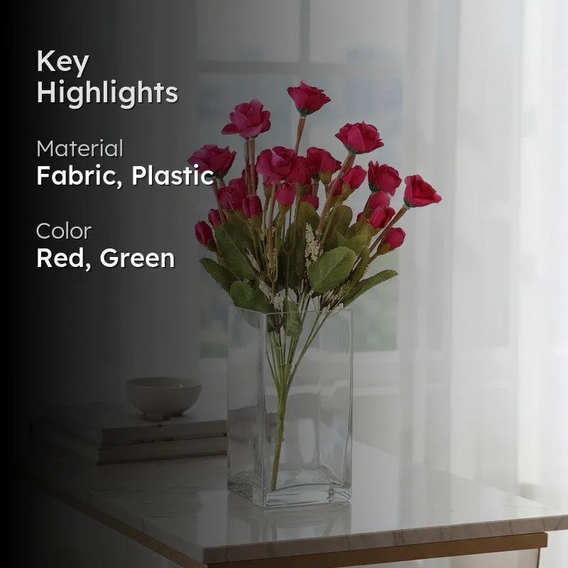 Mini Rose Artificial Flowers - Red media 2