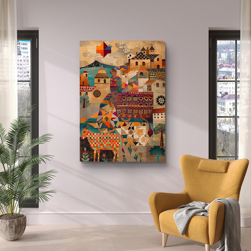 Vibrant Cities Canvas Wall Painting