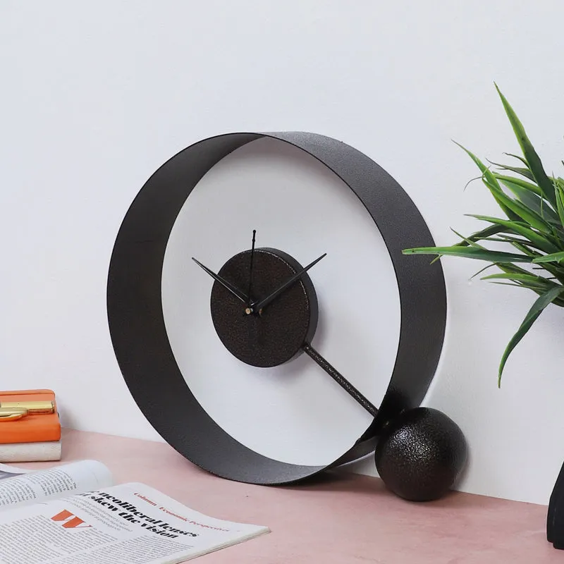 MonoTime Analog Table Clock - Black media 3