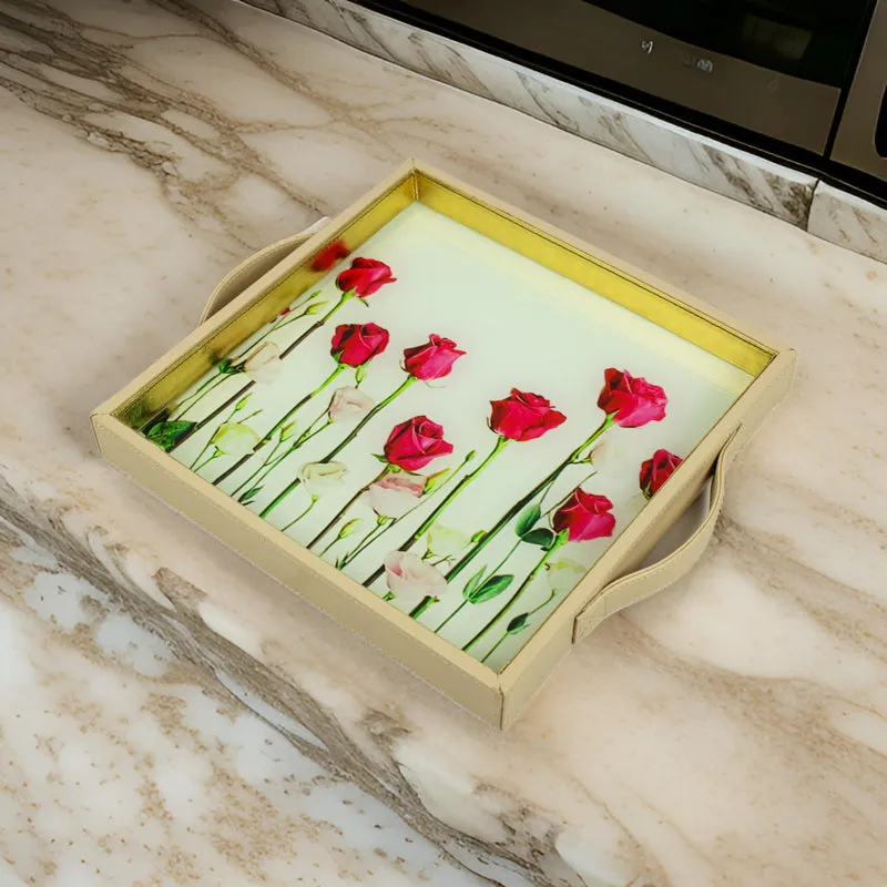 Rosavia II Serving Tray - Square media 1