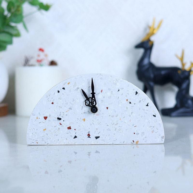 Hemi Terrazoo Hand Crafted Marble Table Clock media 3