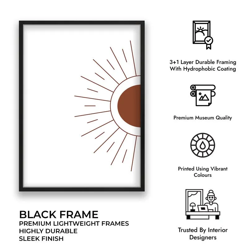 Amber Ray Canvas Wall Painting With Black Frame media 11