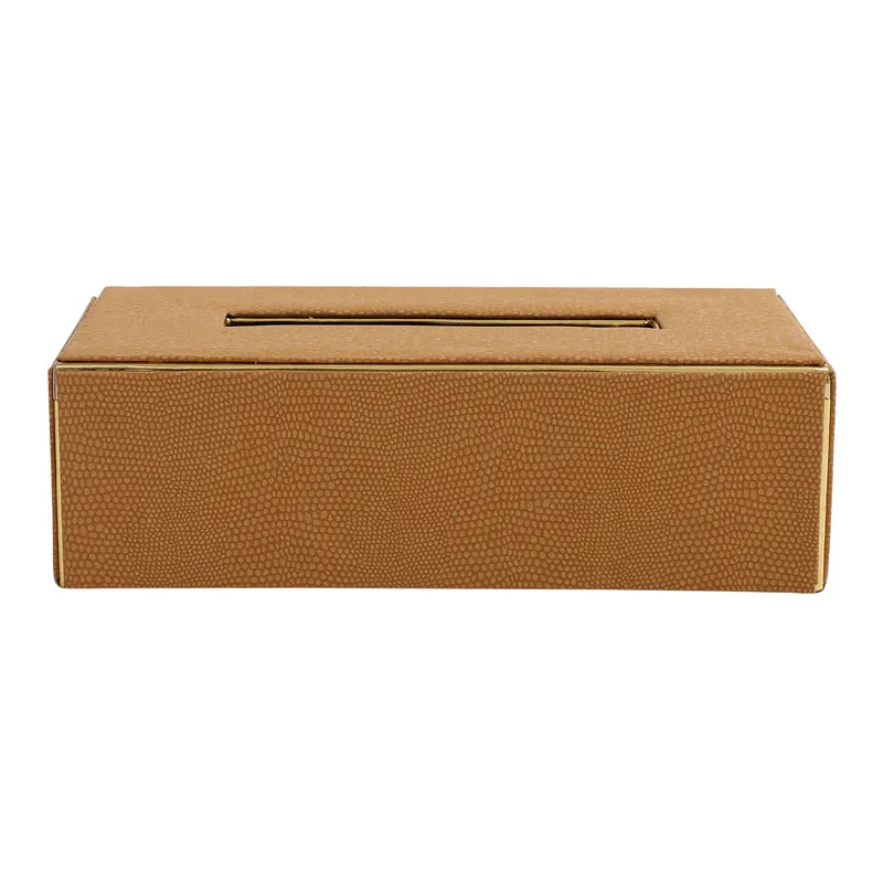 Meho Leather Tissue Box - Brown media 3