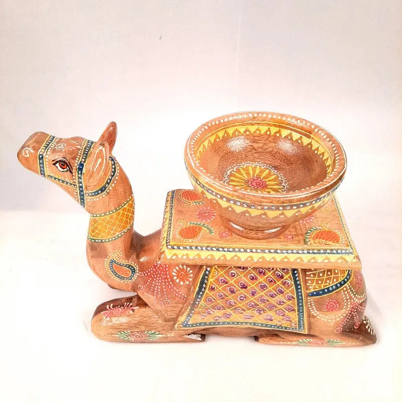 Wooden Camel Bowl Showpieces media 5