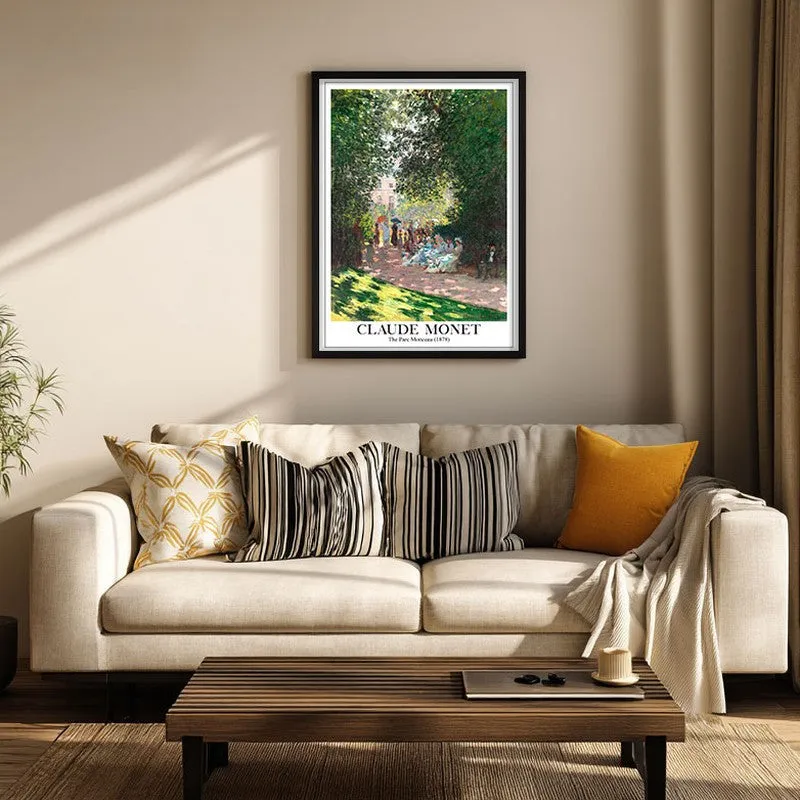 The Parc Monceau Archival Canvas Wall Painting - Black Frame media 3