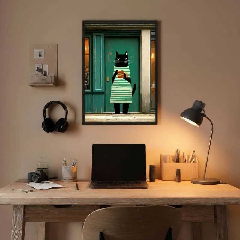 Paws & Brew Wall Painting With Frame media 5