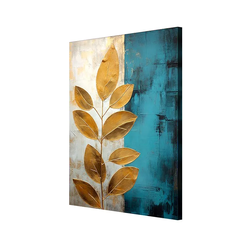 Leaves of Light Poly Canvas Wall Painting media 4