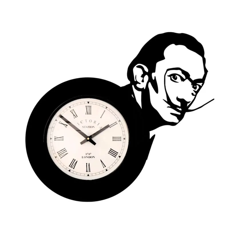 Grindial Steel Analog Wall Clock - Black media 4