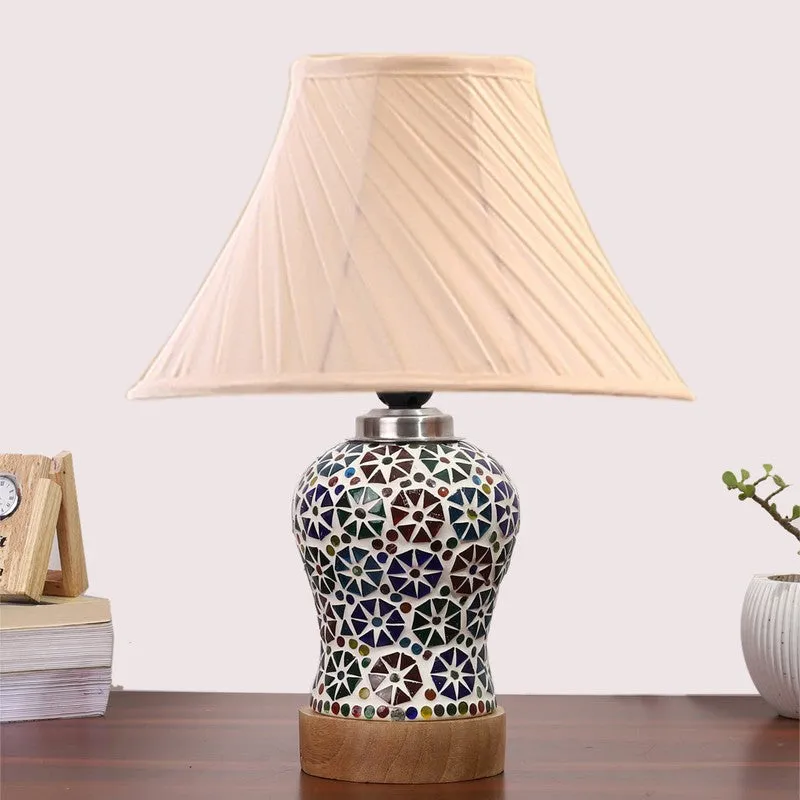 Astrona I Pleated Wooden Table Lamp - Multicolor media 4