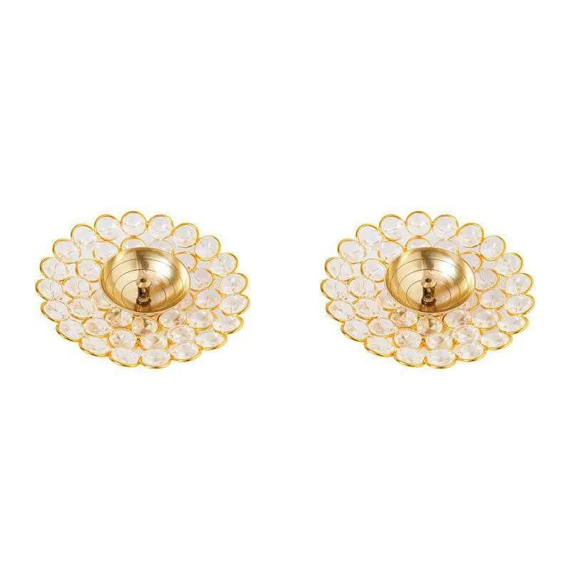 White Petals Diya- Set Of Two media 5