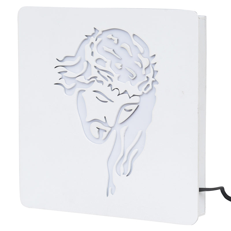 Jesus Christ LED Wooden Wall Lamp media 4