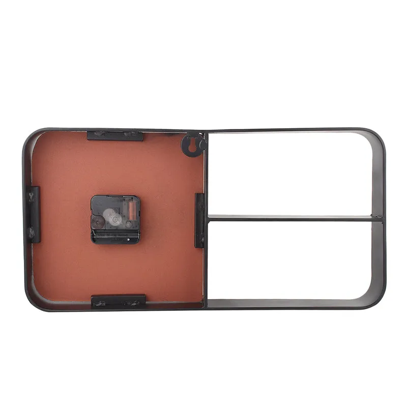 Herli Duo Iron Wall Clock With Shelf media 4